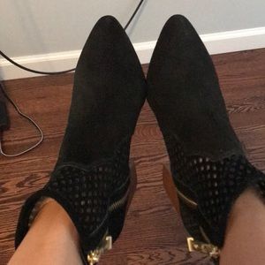 Sam Edelman Black Real Suede Shoes